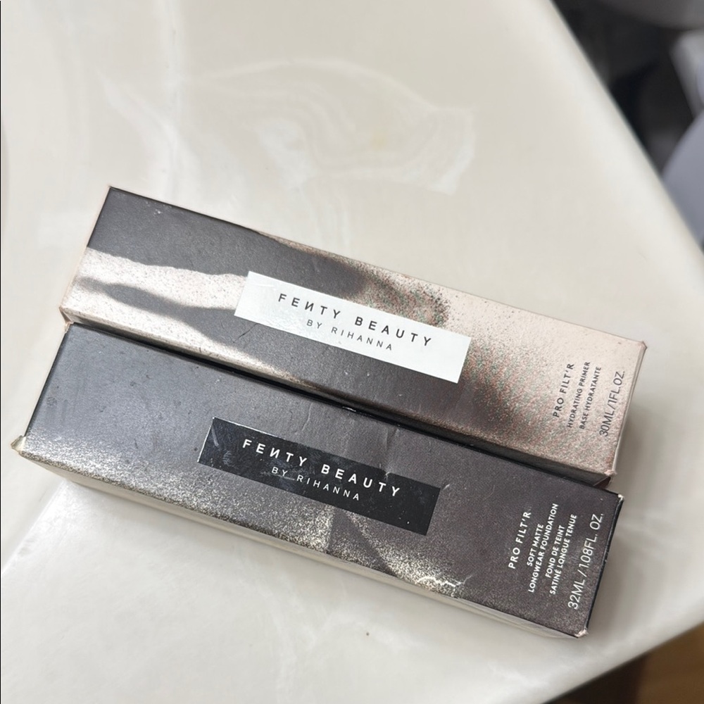 Fenty Beauty Foundation Black and Cream Sleek Design